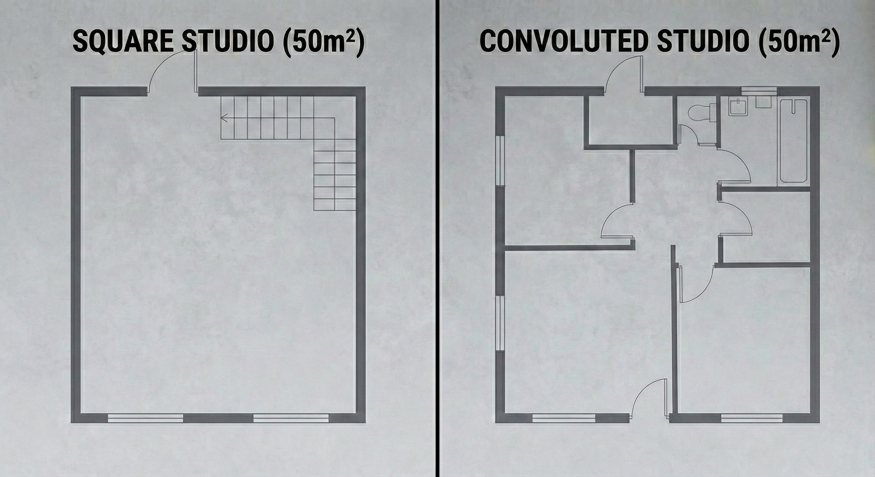 Map showing apartment shapes